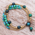 Serpentine and brass beaded bracelet, 'Natural Wonders' - Hand Crafted Brass Bead and Serpentine Bracelet (image 2b) thumbail