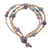Agate and brass beaded bracelet, 'Natural Wonders' - Multicolored Agate and Brass Beaded Bracelet (image 2d) thumbail