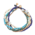 Lapis lazuli and quartz beaded bracelet, 'Bohemian Melange' - Bohemian Chic Multistrand Beaded Bracelet thumbail