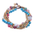 Multi-gemstone and brass beaded bracelet, 'Bohemian Melange' - Multi-gemstone Beaded Bracelet with Ringing Brass Bells thumbail
