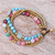 Multi-gemstone and brass beaded bracelet, 'Bohemian Melange' - Multi-gemstone Beaded Bracelet with Ringing Brass Bells (image 2b) thumbail
