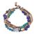 Serpentine and lapis lazuli beaded bracelet, 'Bohemian Melange' - Handmade Beaded Bracelet with Lapis Lazuli and Serpentine thumbail