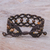 Tiger's eye beaded macrame bracelet, 'Winsome Earth' - Tiger's Eye and Brass Beaded Macrame Bracelet (image 2b) thumbail