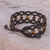Tiger's eye beaded macrame bracelet, 'Winsome Earth' - Tiger's Eye and Brass Beaded Macrame Bracelet (image 2d) thumbail