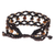 Tiger's eye beaded macrame bracelet, 'Winsome Earth' - Tiger's Eye and Brass Beaded Macrame Bracelet (image 2e) thumbail