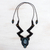 Macrame statement necklace, 'Mystic Sea' - Macrame Statement Pendant Necklace from Thailand (image 2b) thumbail