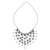 collar de plata - Impresionante collar floral de plata 950