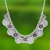 Silver pendant necklace, 'Basket of Posies' - Hand Crafted Thai Style Floral Pendant Necklace thumbail