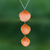 Halskette mit natürlichem Rosenanhänger - Natürliche orangefarbene Rosenblütenhalskette aus Thailand