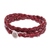 Braided leather wrap bracelet, 'Pa Sak Braid' - Om Symbol Braided Leather Wrap Bracelet (image 2c) thumbail
