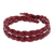 Braided leather wrap bracelet, 'Pa Sak Braid' - Om Symbol Braided Leather Wrap Bracelet (image 2e) thumbail