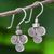 Silver drop earrings, 'Kariang Curls' - Oxidized 950 Silver Spiral Drop Earrings thumbail