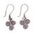 Silver drop earrings, 'Kariang Curls' - Oxidized 950 Silver Spiral Drop Earrings thumbail