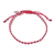 Silver beaded bracelet, 'Flower Path in Red' - Red Cord Bracelet with 950 Silver Beads (image 2d) thumbail