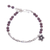 Garnet and silver beaded bracelet, 'Charming Bloom' - Flower Charm 950 Silver and Garnet Beaded Bracelet thumbail