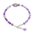 Amethyst and sterling silver beaded bracelet, 'Sweet Fish' - Fish Charm Amethyst Beaded Bracelet (image 2d) thumbail