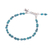 Reconstituted turquoise beaded bracelet, 'Sea Flower' - Sterling Silver and Reconstituted Turquoise Bracelet (image 2c) thumbail