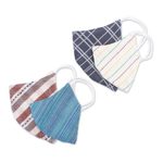 Cotton face masks, 'Weekend Casual' (set of 4) - Cotton Handcrafted Thai Face Masks (Set of 4--2 L/ 2 SM)