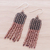 Beaded dangle earrings, 'Chao Phraya Tassels' - Bohemian Beaded Tassel Dangle Earrings from Thailand (image 2b) thumbail