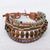 Multi-gemstone beaded wristband bracelet, 'Layers and Layers' - Multistrand Multi-Gemstone Wristband Bracelet (image 2) thumbail