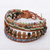 Multi-gemstone beaded wristband bracelet, 'Layers and Layers' - Multistrand Multi-Gemstone Wristband Bracelet (image 2b) thumbail