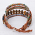 Multi-gemstone beaded wristband bracelet, 'Layers and Layers' - Multistrand Multi-Gemstone Wristband Bracelet (image 2c) thumbail