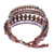 Multi-gemstone beaded wristband bracelet, 'Layers and Layers' - Multistrand Multi-Gemstone Wristband Bracelet (image 2e) thumbail