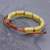 Quartz beaded wristband bracelet, 'Khao Kho Sunlight' - Adjustable Length Yellow Quartz Macrame Bracelet
