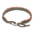 Carnelian beaded macrame bracelet, 'Marquee in Olive' - Olive Macrame Bracelet with Carnelian Beads