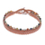 Agate beaded macrame bracelet, 'Marquee in Buff' - Buff Macrame Bracelet with Agate and Glass Beads thumbail