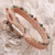 Agate beaded macrame bracelet, 'Marquee in Buff' - Buff Macrame Bracelet with Agate and Glass Beads (image 2b) thumbail