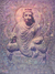 'Dharma' - Buda pintando acrílico sobre lienzo único en su tipo