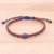 Lapis lazuli macrame bracelet, 'Bohemian Chic' - Macrame Cord Bracelet with Lapis Lazuli Pendant (image 2) thumbail