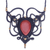Jasper macrame pendant necklace, 'Bohemian Elegance' - Adjustable Red Jasper and Macrame Necklace thumbail