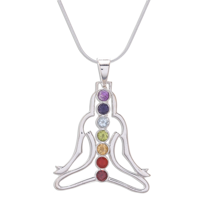 Jewlikee 7 Chakra Necklace Lotus Pendant Sterling Silver Yoga Chakra  Healing Stone Bar Necklaces for Women Energy Balance, 20 inches, Metal,  Cubic Zirconia : : Clothing, Shoes & Accessories