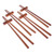 Teak wood chopsticks set, 'Smooth Meal' (set of 4) - Teak Chopstick Set of 4 with Rests thumbail
