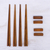 Teak wood chopsticks set, 'Authentic Meal' (set of 4) - Hexagonal Teak Chopstick Set of 4 with Rests (image 2b) thumbail