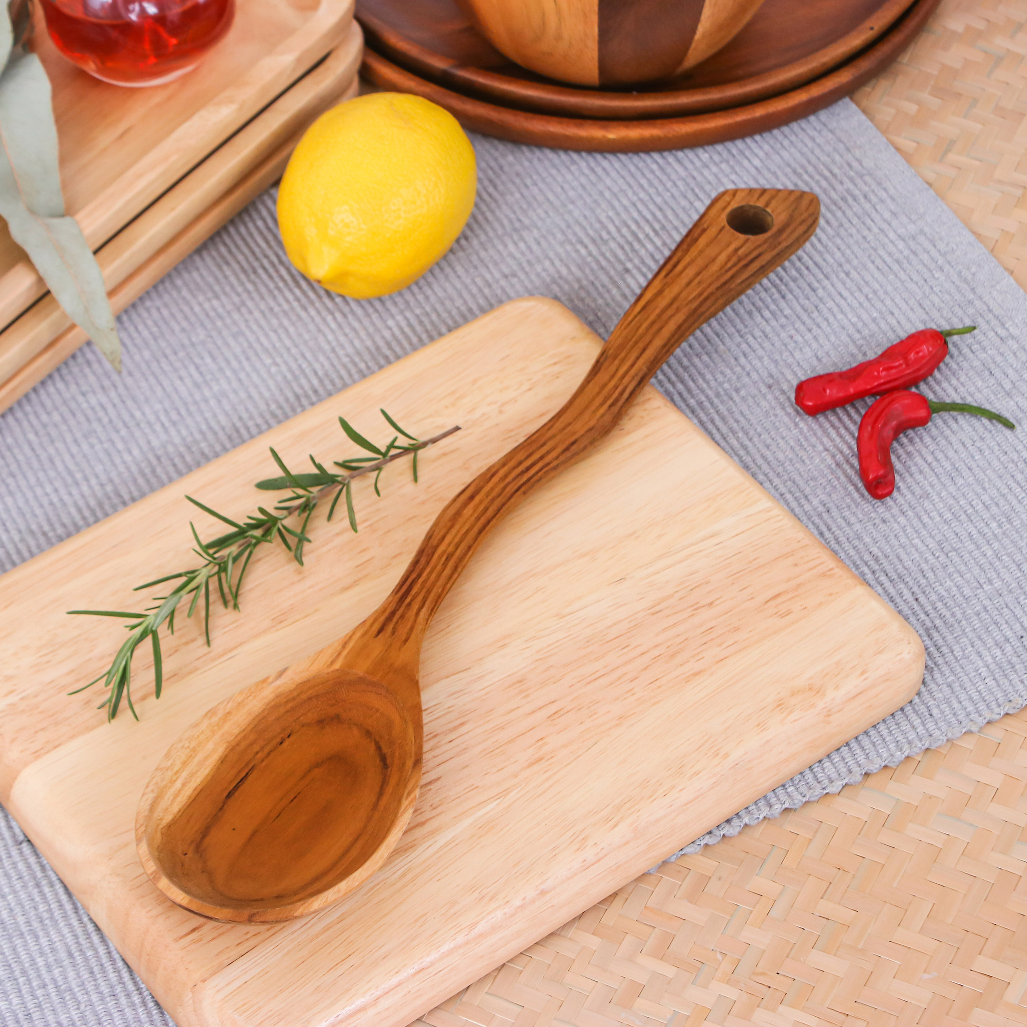 New! Thai Teak Wooden Spoons - Takeout Kit