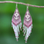 Perlenohrringe mit Wasserfall - Perlen-Wasserfall-Ohrringe im böhmischen Stil aus Thailand