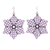 Beaded dangle earrings, 'Unique Creation in Lilac' - Lilac Glass Beaded Dangle Earrings