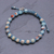 Jasper beaded charm bracelet, 'Blue Planet' - Flower Charm Jasper Beaded Bracelet from Thailand (image 2) thumbail