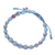 Jasper beaded charm bracelet, 'Blue Planet' - Flower Charm Jasper Beaded Bracelet from Thailand thumbail