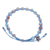 Jasper beaded charm bracelet, 'Blue Planet' - Flower Charm Jasper Beaded Bracelet from Thailand (image 2d) thumbail