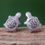 Silver stud earrings, 'Thai Turtles' - Cute 950 Silver Turtle Stud Earrings (image 2) thumbail