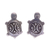 Silver stud earrings, 'Thai Turtles' - Cute 950 Silver Turtle Stud Earrings thumbail
