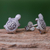 Silver stud earrings, 'Thai Turtles' - Cute 950 Silver Turtle Stud Earrings (image 2b) thumbail