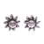 Silver stud earrings, 'Lanna Pinwheels' - Pinwheel Shape 950 Silver Stud Earrings