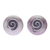 Silver button earrings, 'Lanna Spiral' - 950 Silver Spiral Motif Button Earrings thumbail