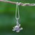 Marcasite pendant necklace, 'Turtle Ride' - Sterling Silver and Marcasite Turtle Pendant Necklace (image 2) thumbail