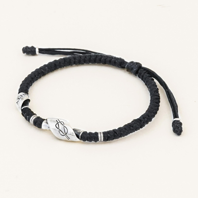 Silver unity bracelet, 'Unite' - Thai Hill Tribe & Sterling Silver Macrame Unity Bracelet